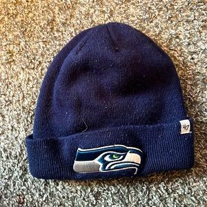 Navy Seattle Seahawks Beanie